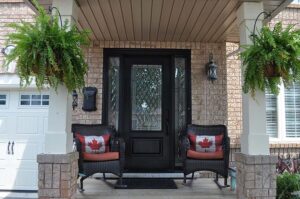 glass insert front door