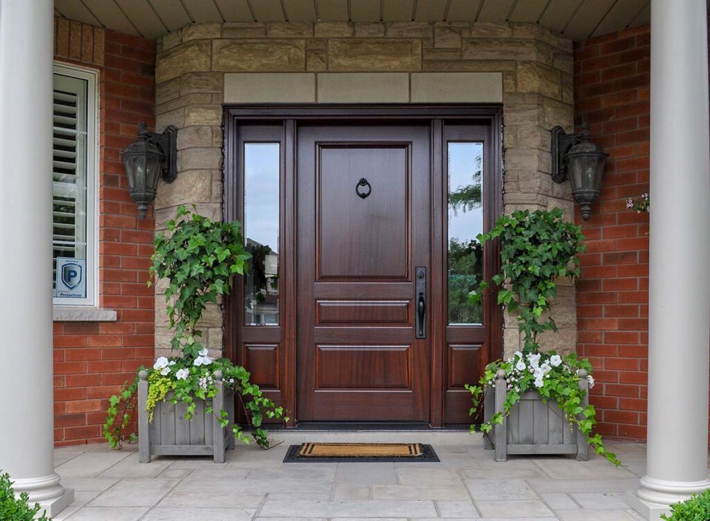 mahogany single door