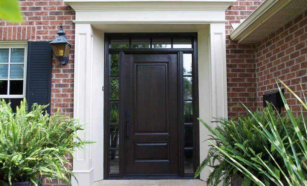 exterior door with transom