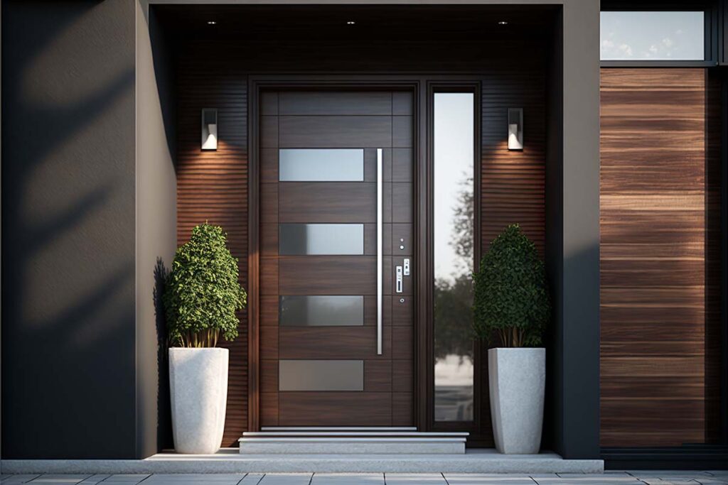 modern front door sidelight