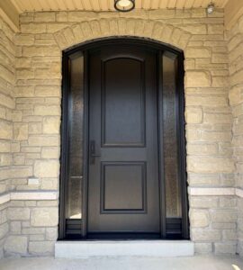 Traditional Mahogany Grain Fibreglass Door
